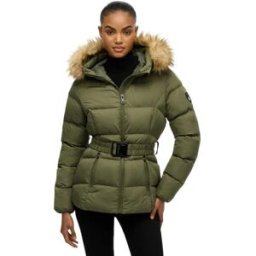 Superdry Veste Matelassée Fuji Belted Beetle Green 2XS Femme