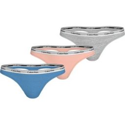 Calvin Klein String 000qd5209e 3 Unités Glacier / Melon Frenzy / Gry Hthr XS Femme