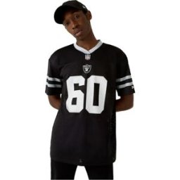 New Era T-shirt à Manches Courtes Et Col En V Nfl Oversized Las Vegas Raiders Black S Homme