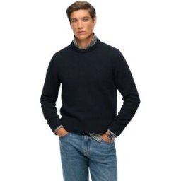 Superdry Pull Preppy Cotton Navy 2XL Homme