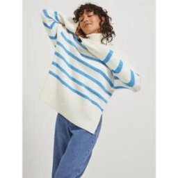 Jack & Jones Pull à Col Roulé 12246510 Bone White S Femme