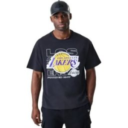 New Era T-shirt à Manches Courtes Nba Outline Grphc Oversize La Lakers Black S Homme