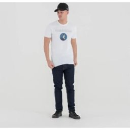 New Era T-shirt à Manches Courtes Nba Regular Minnesota Timberwolves White XS Homme
