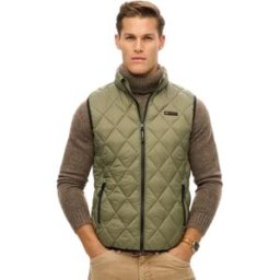 Superdry Gilet Diamond Quilt Fuji Lite Dusty Olive Green 2XL Homme