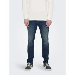 Only & Sons Jean Loom One Dmbd 6817 Tai Slim Fit Dark Medium Blue Denim 36 Homme