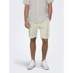 Only & Sons Short Cargo Sinus Silver Lining M Homme