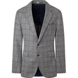 Hackett Blazer Window Pane Light Grey / Blue 40 Homme