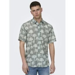 Only & Sons Chemise à Manches Courtes Bronx Reg Dark Forest S Homme