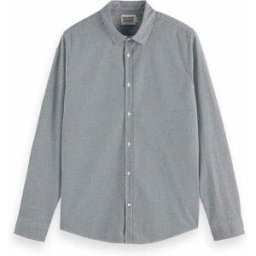 Scotch & Soda Chemise à Manches Longues Micro Check Blue Check S Homme