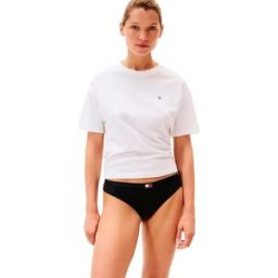Tommy Hilfiger String Uw0uw06139 3 Unités Black / Black / Black M Femme