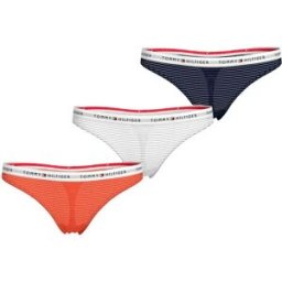 Tommy Hilfiger String Uw0uw05532 3 Unités Orange XL Femme