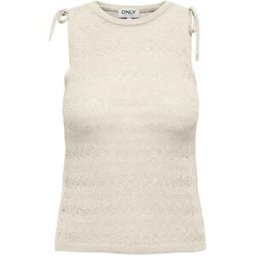 Only T-shirt Sans Manches Aggie Birch / Detail Dtm Glitter XL Femme