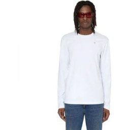 Diesel T-shirt à Manches Longues Diegor Microdiv White S Homme