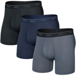 Saxx Underwear Boxers Quest Quick-dry Mesh 3 Unités Black / Turbulence / Maritime XS Homme