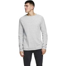 Jack & Jones Pull Hill Light Grey Melange 2XL Homme