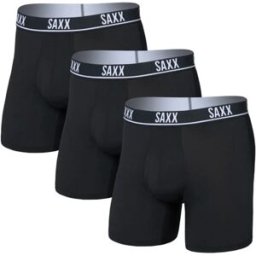 Saxx Underwear Boxers Essential Performance Mesh Boxer Brief Fly 3pk 3 Unités Black XS Homme