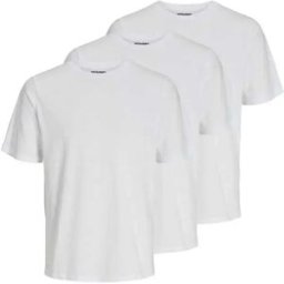 Jack & Jones T-shirt à Manches Courtes Under 3 Unités White L Homme