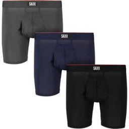 Saxx Underwear Boxers Multi-sport Mesh Brief Fly 3 Unités Turbulence / Navy / Black S Homme