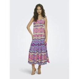 Only Robe Longue Sans Manches Alma Life Poly Pink Cosmos / Aop 531 Fiji Borders XL Femme