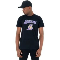 New Era T-shirt à Manches Courtes Nba Regular Los Angeles Lakers Black XL Homme