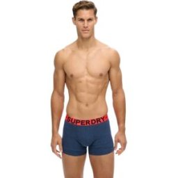 Superdry Boxers M3110453b 2 Unités Dark Indigo Blue Marl M Homme