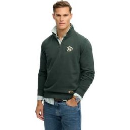 Superdry Pull à Demi-zip Athletic Eagle Green S Homme