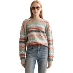 Scotch & Soda Pull Fair Isle Relaxed Fit Tannin Melange L Femme