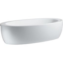 LAUFEN Alessi one Oval baignoire H2459720000001 183 x 87 cm, blanc , avec tablier, sans éclairage sous-marin
