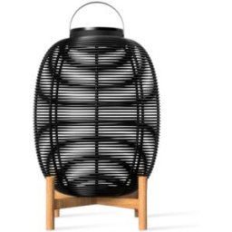 Vincent Sheppard - Lampe solaire d'extérieur Tika - Noir - Osier polyéthylène