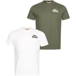 Lonsdale T-shirt à Manches Courtes Blairmore 2 Unités Green / White L