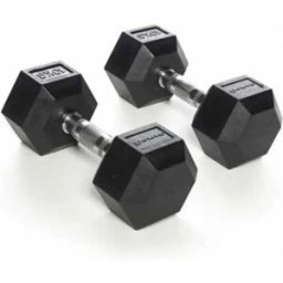 Olive Haltère Rubber Hex 10kg 2 Unités Black / Chrome 10 kg