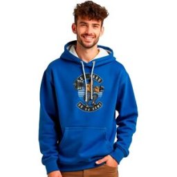 Kruskis Sweat à Capuche Go Hard Two-colour Royal Blue / White XL