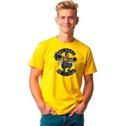Kruskis T-shirt à Manches Courtes Go Hard Yellow XL