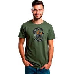 Kruskis T-shirt à Manches Courtes Go Hard Dark Army Green L