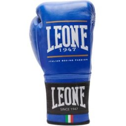 Leone1947 Gants De Boxe En Cuir Synthétique Shock Plus Italian Blue 8 oz