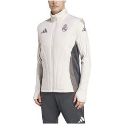Adidas Gilet Real Madrid 24/25 Winterized Putty Mauve / Dark Grey / Charcoal M Homme