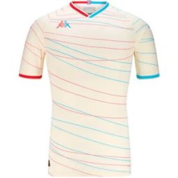 Kappa T-shirt à Manches Courtes Loin Real Valladolid Cf 24/25 Kombat Pro White Antique / Red / Blue Light XL Homme