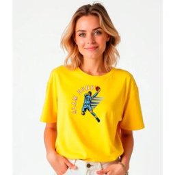 Kruskis T-shirt à Manches Courtes Slam Dunk Yellow M Femme