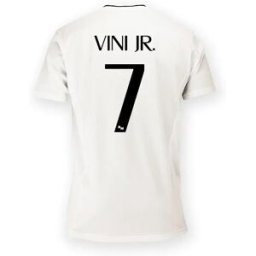Real Madrid T-shirt à Manches Courtes Domicile 24/25 Vinicius White 2XL Homme,Femme