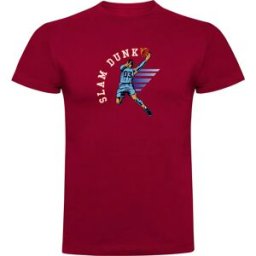 Kruskis T-shirt à Manches Courtes Slam Dunk Dark Red 2XL Homme