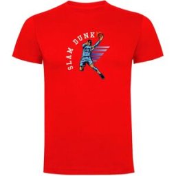 Kruskis T-shirt à Manches Courtes Slam Dunk Red 3XL Homme