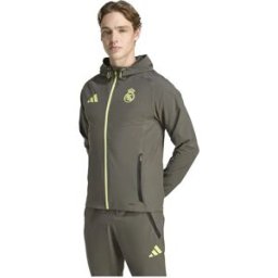 Adidas Veste Voyage Real Madrid Tiro 25/26 Competition Vis Tech Utility Grey / Semi Frozen Yellow L Homme