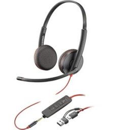 HP Casque Voip Poly 3225 Usb-c +3.5+usb-c/a Black One Size unisex