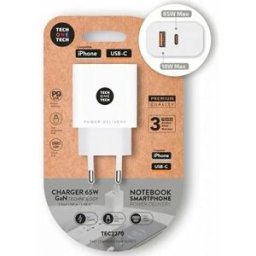 Tech One Tech Chargeur Mural Usb-a Et Usb-c Gan Tec2270 White One Size unisex