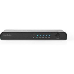 Nedis Commutateur Hdmi 5 Ports 5xhdmi Entrée Vers 1xhdmi Sortie 4k Télécommandé Métal 60hz Anthracite One Size unisex