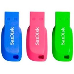 SanDisk Clé Usb Cruzer Blade 32gb Usb 2.0 3 Pack Multicolor One Size unisex