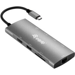 Equip Adaptateur 9 En 1 4k Usb-c Vers Hdmi/usb-a Black One Size unisex