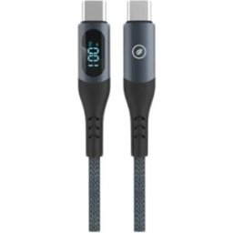 Muvit For Change Câble Lcd Usb-c 100w Grey One Size unisex