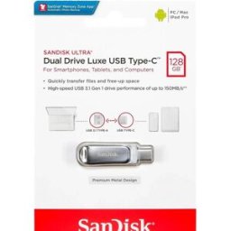 SanDisk Clé Usb Ultra Dual Luxe Usb C 128gb Silver One Size unisex