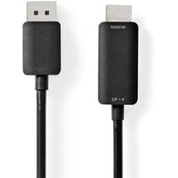 Nedis Câble Displayport Ccgp37104bk20 Dp M-hdmi Connecteur 4k Nickelé 2 M 60hz Black One Size unisex